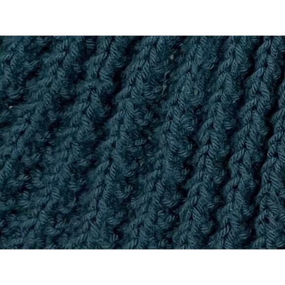 Dark Blue Hand Knit Scarf - Picture 5 of 5